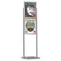 18"w x 24"h Eco Poster Display Stand Silver 2 Tiers Double Sided