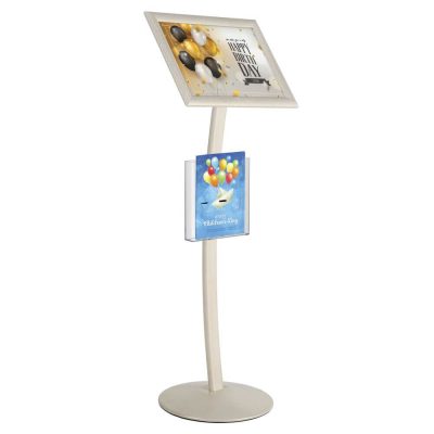 white-pearlic-11x17-inch-pedestal-sign-holder-with-clear-brochure-holder-menu-board-floor-standing (1)