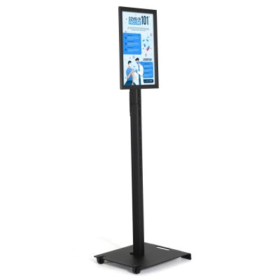 pedestal-outdoor-sign-holder-black-11x17-inch-aluminum-snap-poster-frame-floor-standing-roll-on-wheels (1)